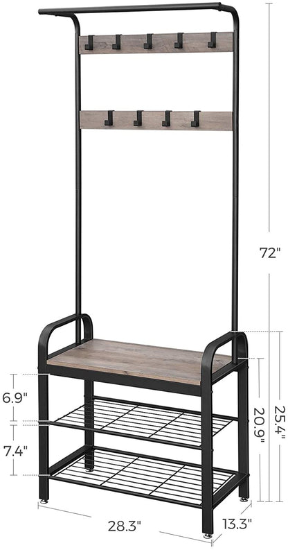 Coat Rack Shoe Bench - HWLEXTRA