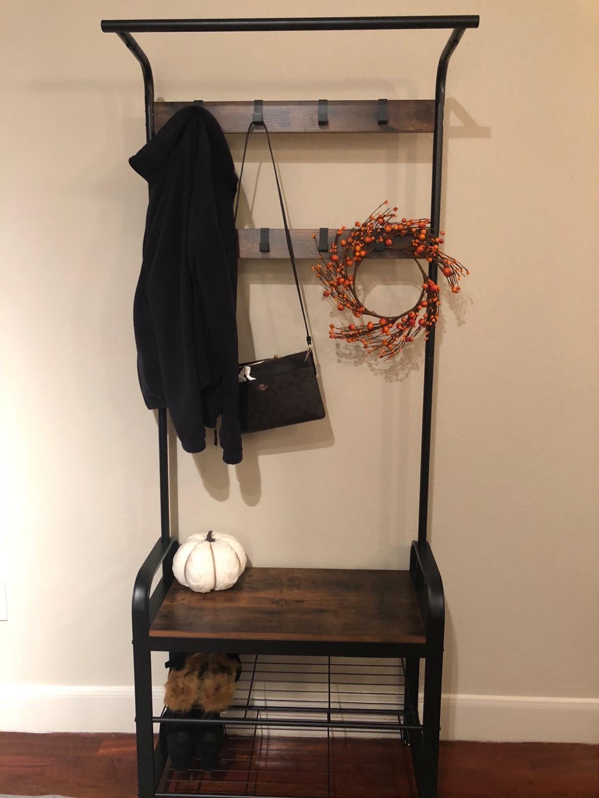 Coat Rack Shoe Bench - HWLEXTRA