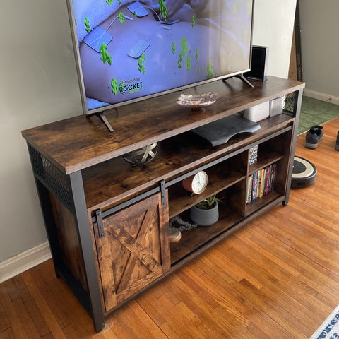 TV Stand for 55-inch TVs | TV Cabinet with Adjustable Storage Shelves