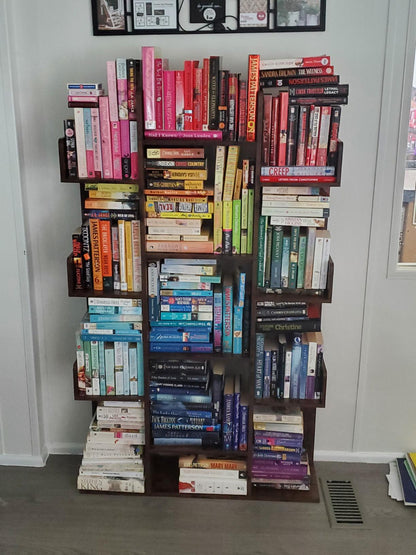 Rustic Brown Tree-shaped Wooden Bookcase - HWLEXTRA