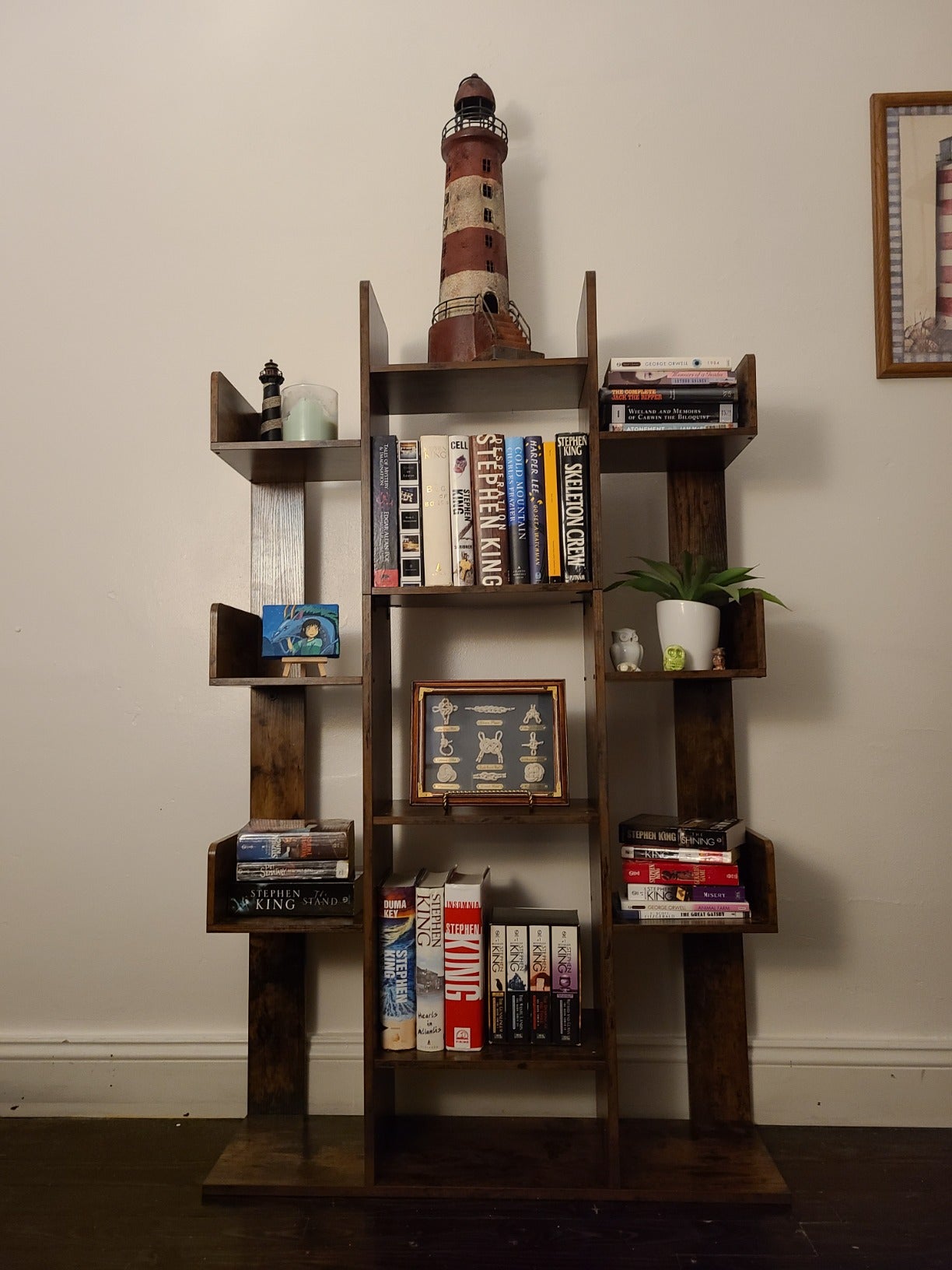 Rustic Brown Tree-shaped Wooden Bookcase - HWLEXTRA