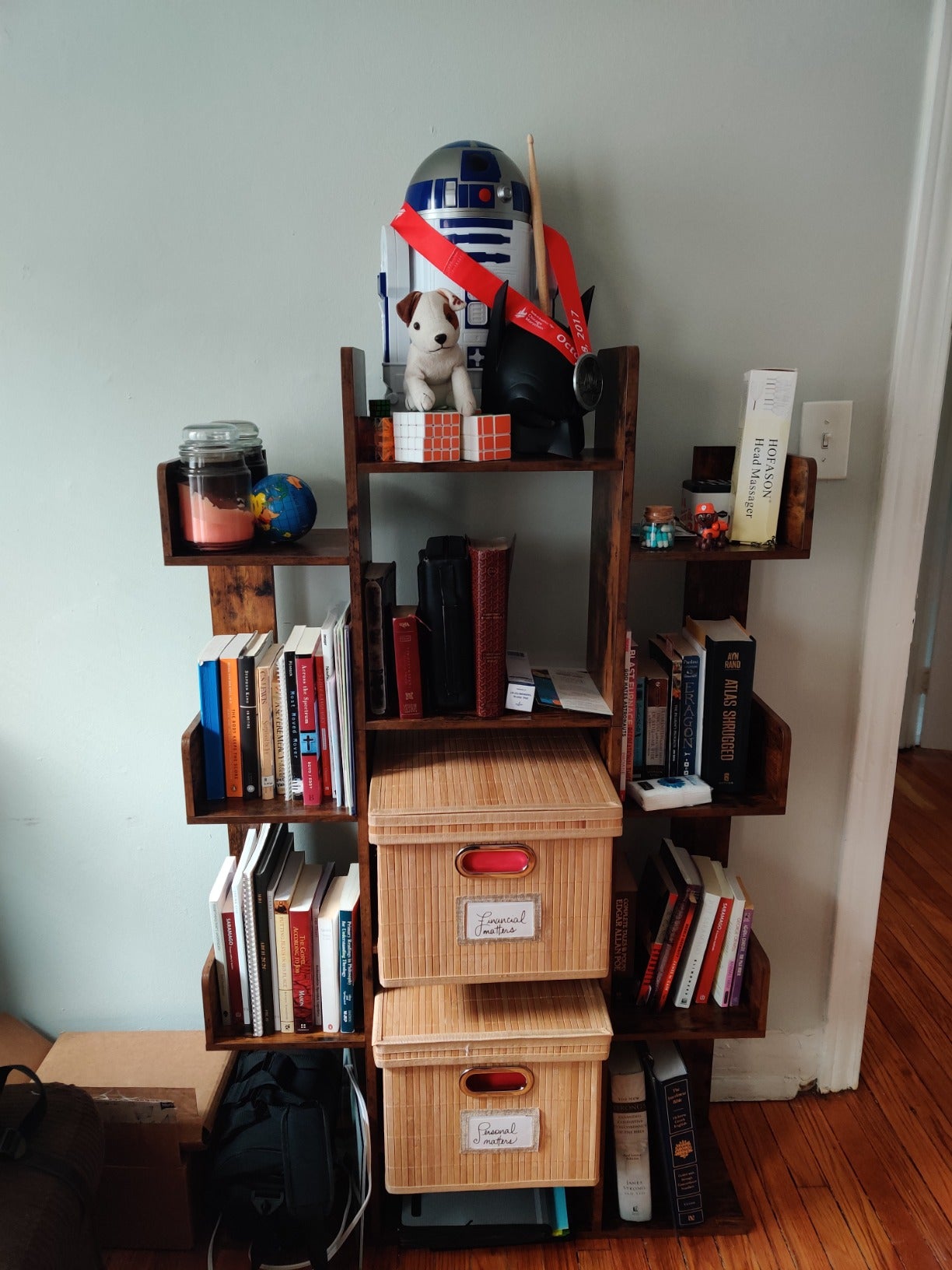 Rustic Brown Tree-shaped Wooden Bookcase - HWLEXTRA
