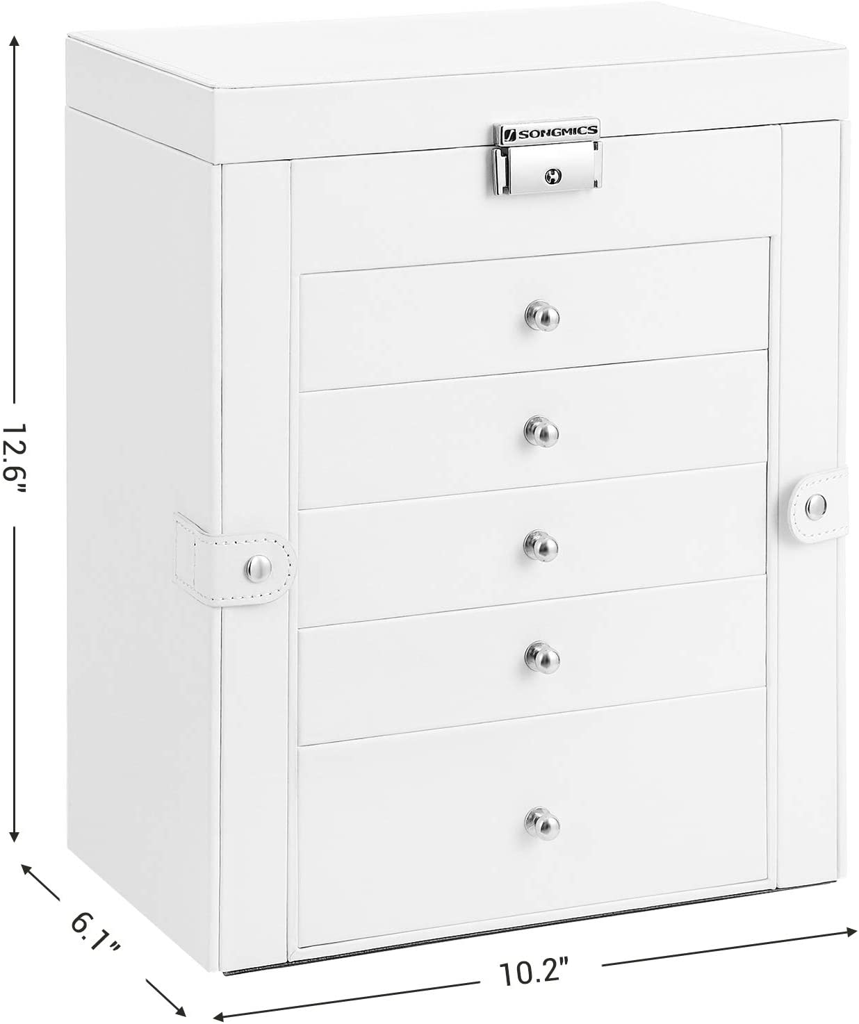 6-Tier Large Jewelry Case with Drawers - HWLEXTRA