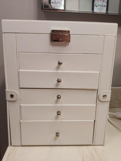 6-Tier Large Jewelry Case with Drawers - HWLEXTRA