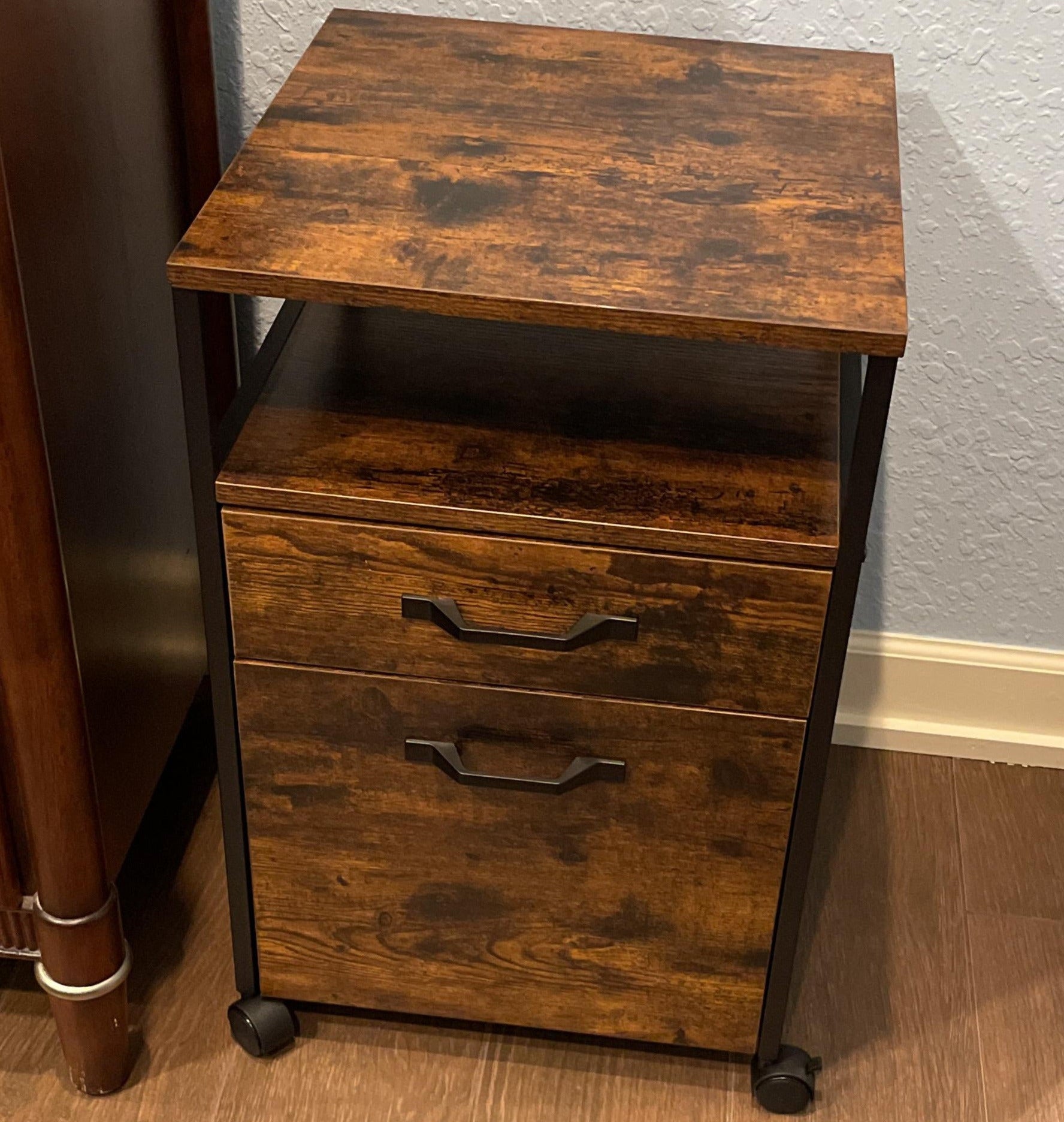 Industrial Brown File Cabinet with Drawer - HWLEXTRA