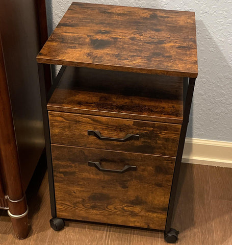 Industrial Brown File Cabinet with Drawer - HWLEXTRA