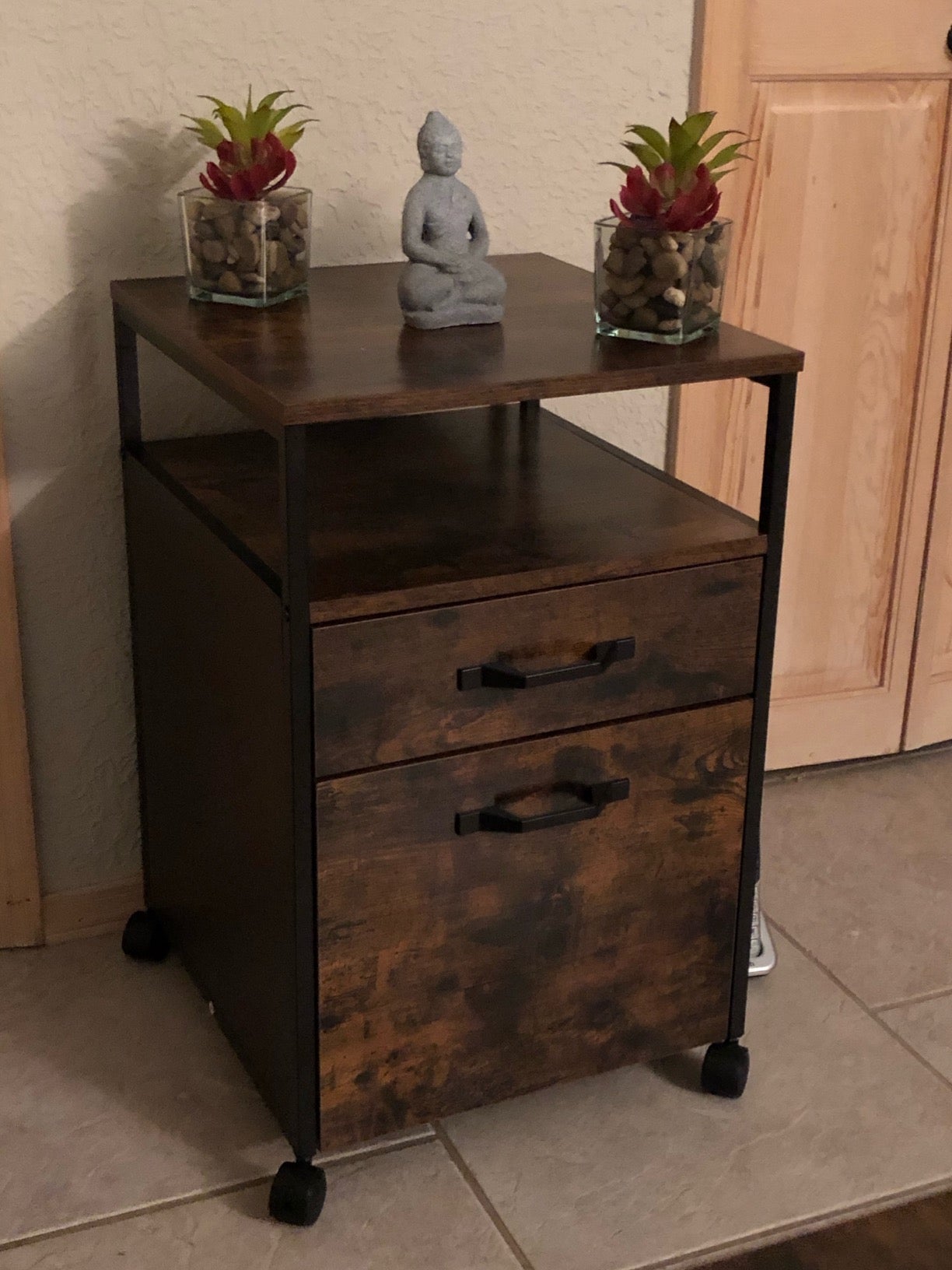 Industrial Brown File Cabinet with Drawer - HWLEXTRA