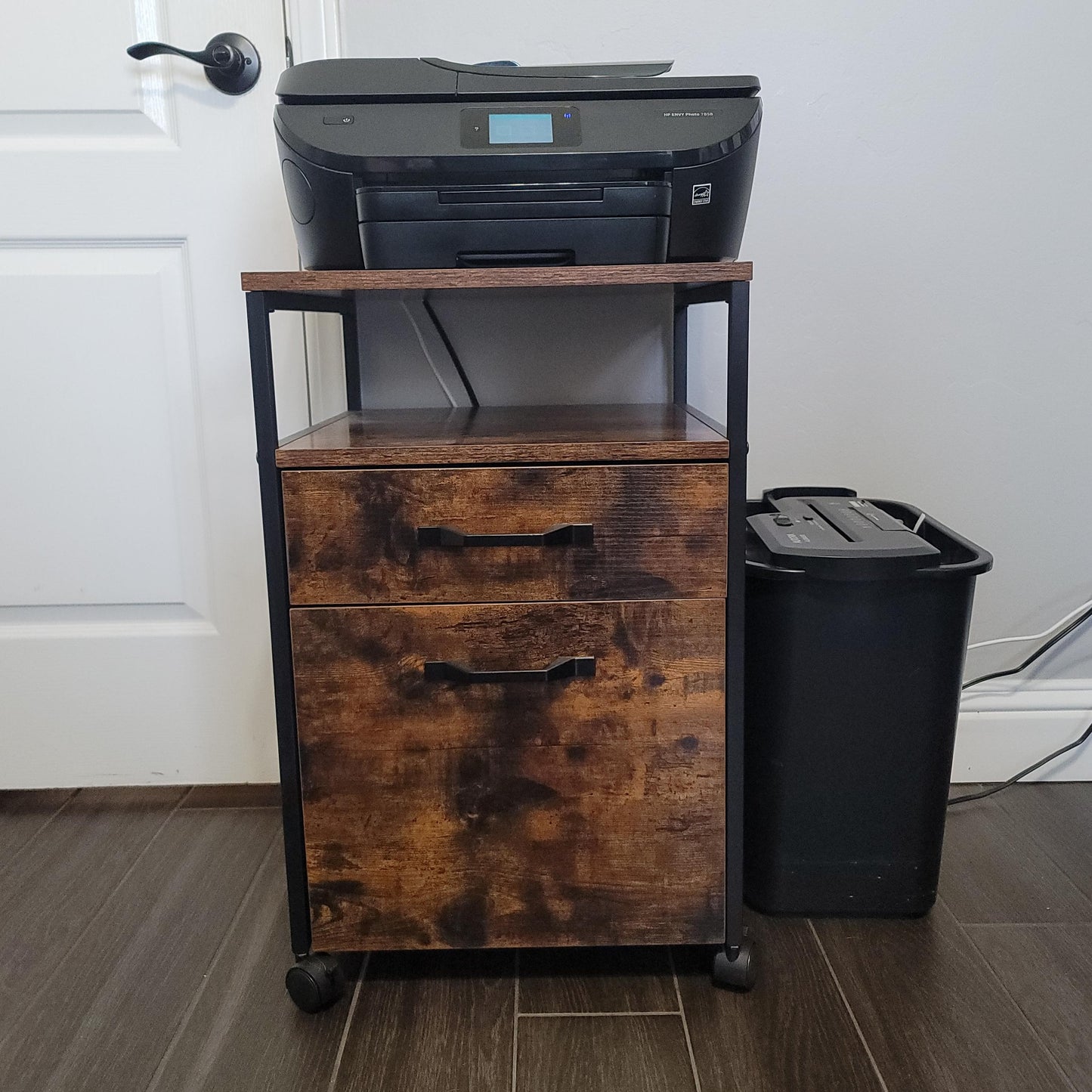 Industrial Brown File Cabinet with Drawer - HWLEXTRA