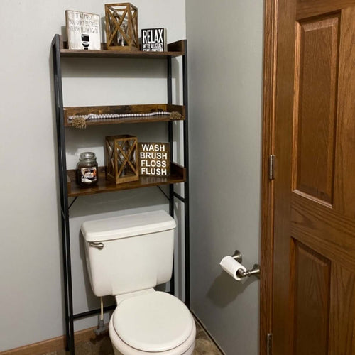 3Tier Over The Toilet Storage Rack Metal Bathroom Organizer Shelf Space  Saver US