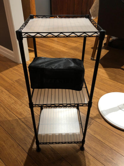 3-Tier Bathroom Shelf, Wire Shelving Unit, Metal Storage Rack for Small Space