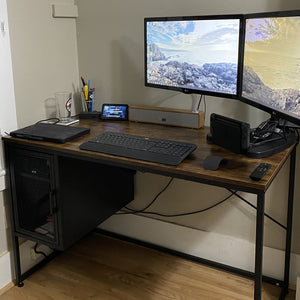 Computer Desk with Adjustable Shelf - HWLEXTRA