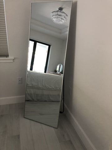 Full Length Mirror, 65 x 22 x 1.6 Inches, Floor Mirror, Free Standing or Wall Mounted