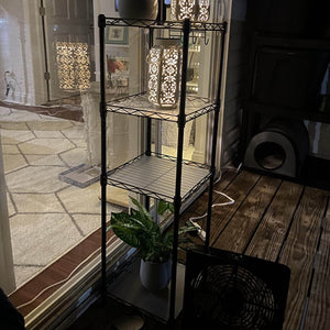 4-Tier Bathroom Shelf, Wire Shelving Unit, Metal Storage Rack for Small Space - HWLEXTRA 