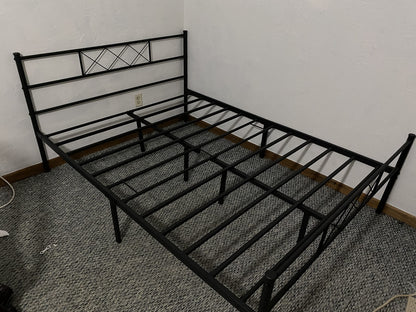 Metal Platform Bed Frame Mattress Foundation with Headboard & Footboard/Firm Support