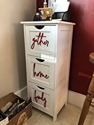 Bathroom Cabinet Floor Cabinet, Free-Standing Storage Cabinet with 3 Drawers, 12.6 x 11.8 x 31.9 Inches - HWLEXTRA 