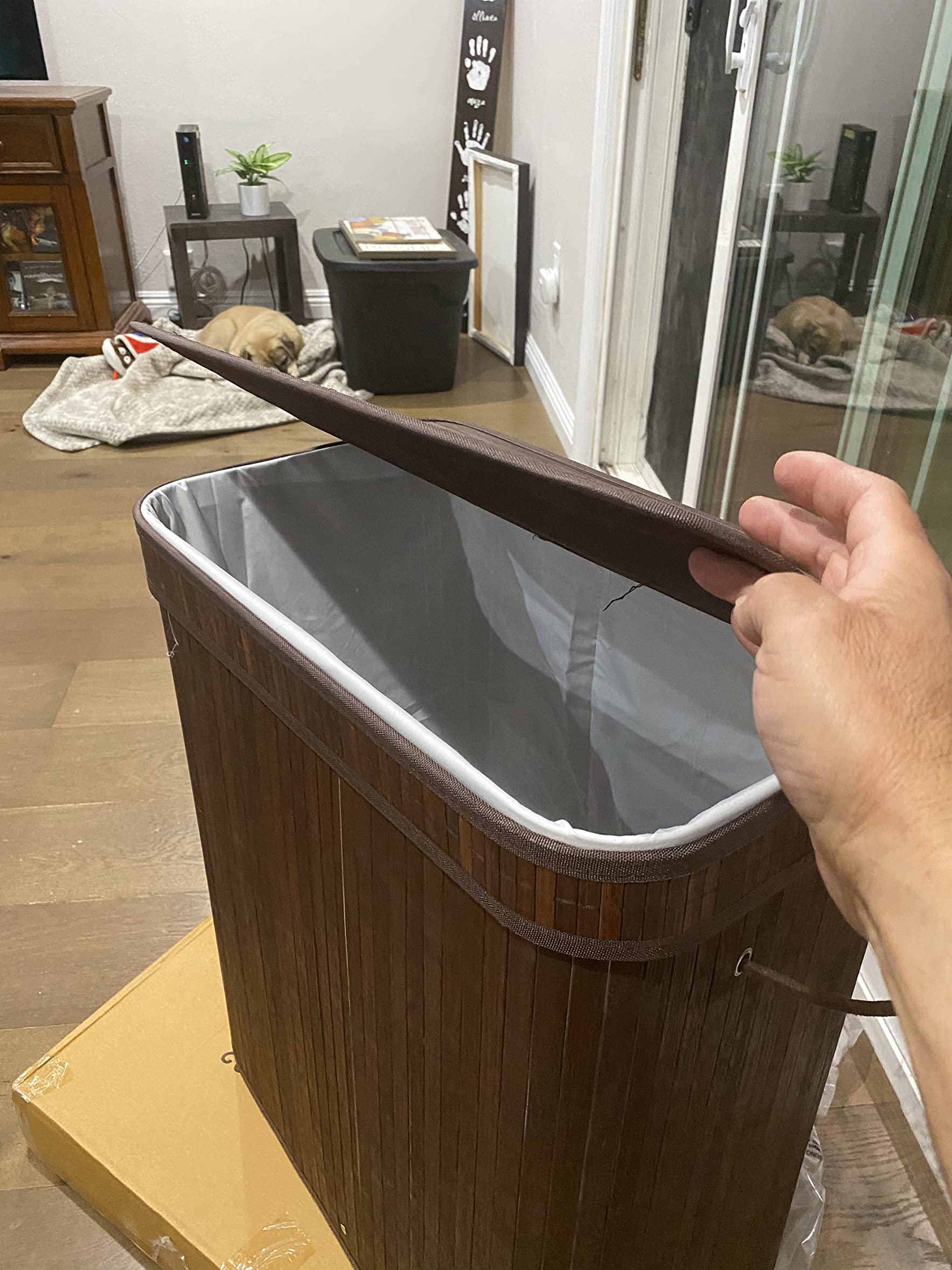 Brown Bamboo Laundry Basket - HWLEXTRA