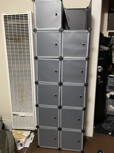 Cube Storage Organizer, 12-Cube Closet Storage Shelves, DIY Plastic Closet Cabinet