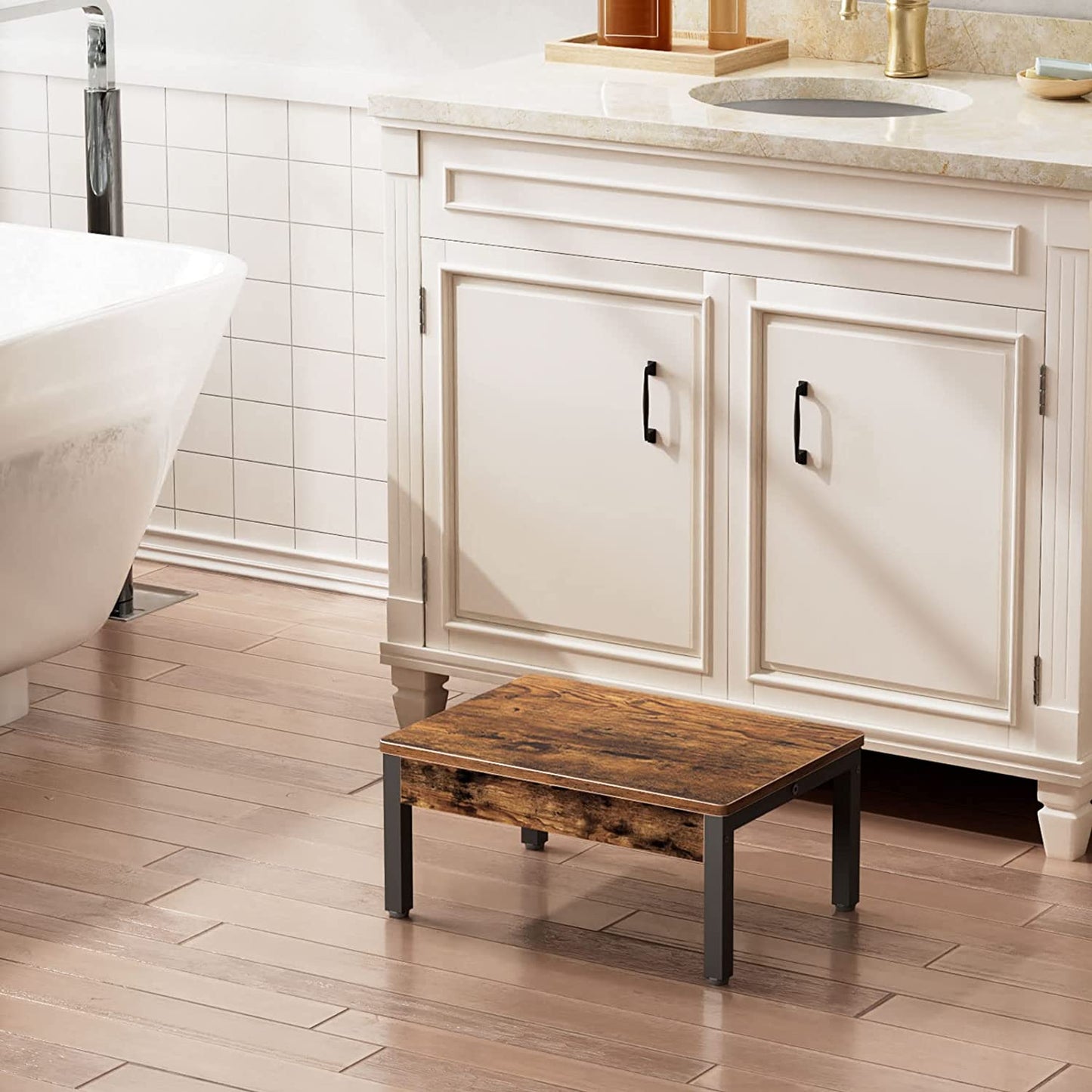 Wooden Step Stool, Kid's Step Stool for Bathroom Sink