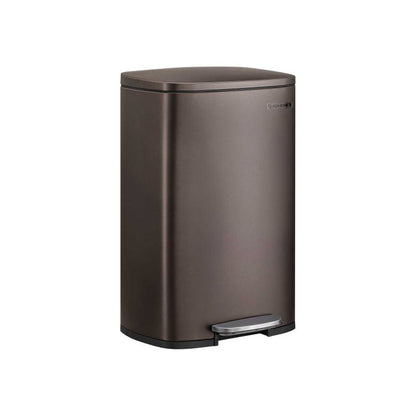 13.2 Gal (50L) Kitchen Trash Can, Pedal Garbage Can, with Plastic Inner Bucket, Hinged Lid