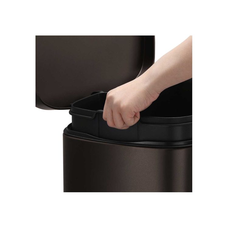 13.2 Gal (50L) Kitchen Trash Can, Pedal Garbage Can, with Plastic Inner Bucket, Hinged Lid