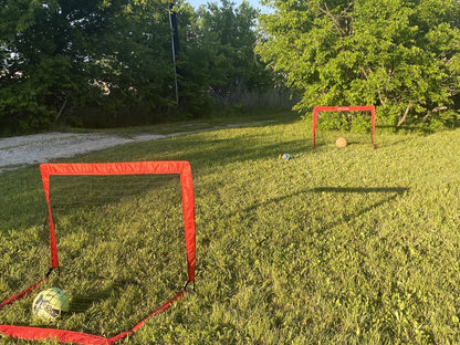 Set of 2 Pop-Up Soccer Goals — Red