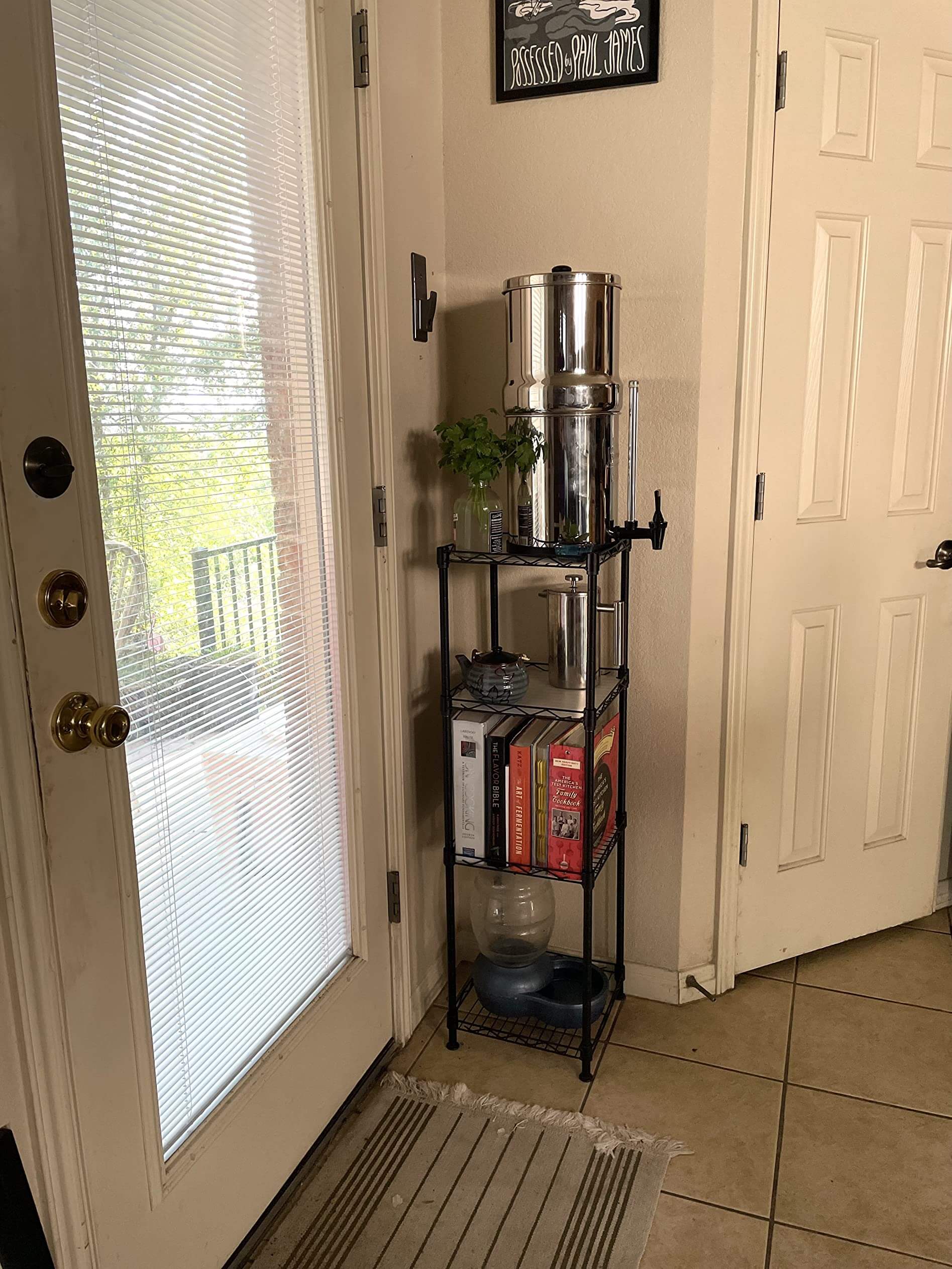 4-Tier Bathroom Shelf, Wire Shelving Unit, Metal Storage Rack for Small Space - HWLEXTRA 