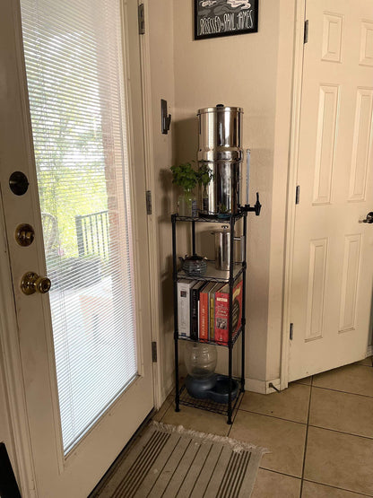 4-Tier Bathroom Shelf, Wire Shelving Unit, Metal Storage Rack for Small Space - HWLEXTRA 