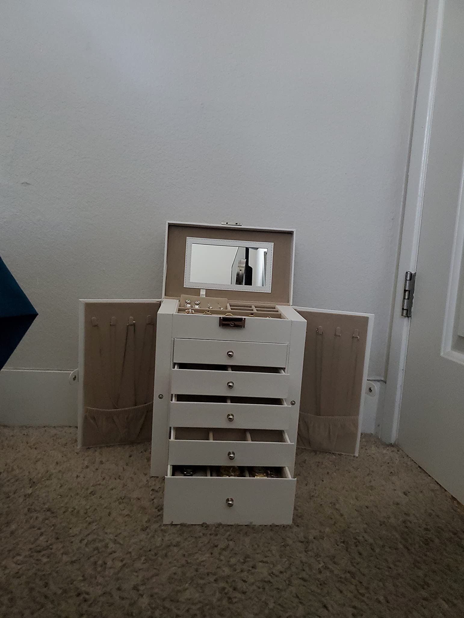 6-Tier Large Jewelry Case with Drawers - HWLEXTRA