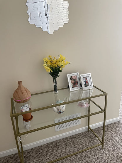Tempered Glass Table | Console Table | Modern Sofa or Entryway Table - HWLEXTRA 