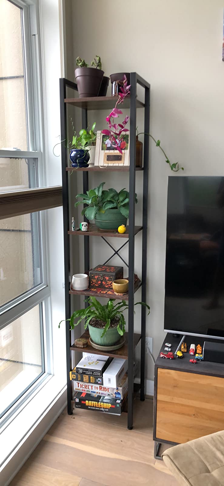 6-Tier Bookshelf, Bookcase, Storage Shelving Unit with 6 Shelves - HWLEXTRA 