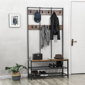 DWAYNE Coat Rack with Shoe Bench - HWLEXTRA