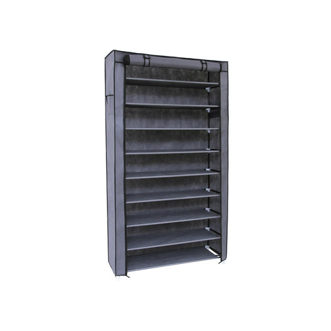 Gray Enclosed Shoe Rack - HWLEXTRA