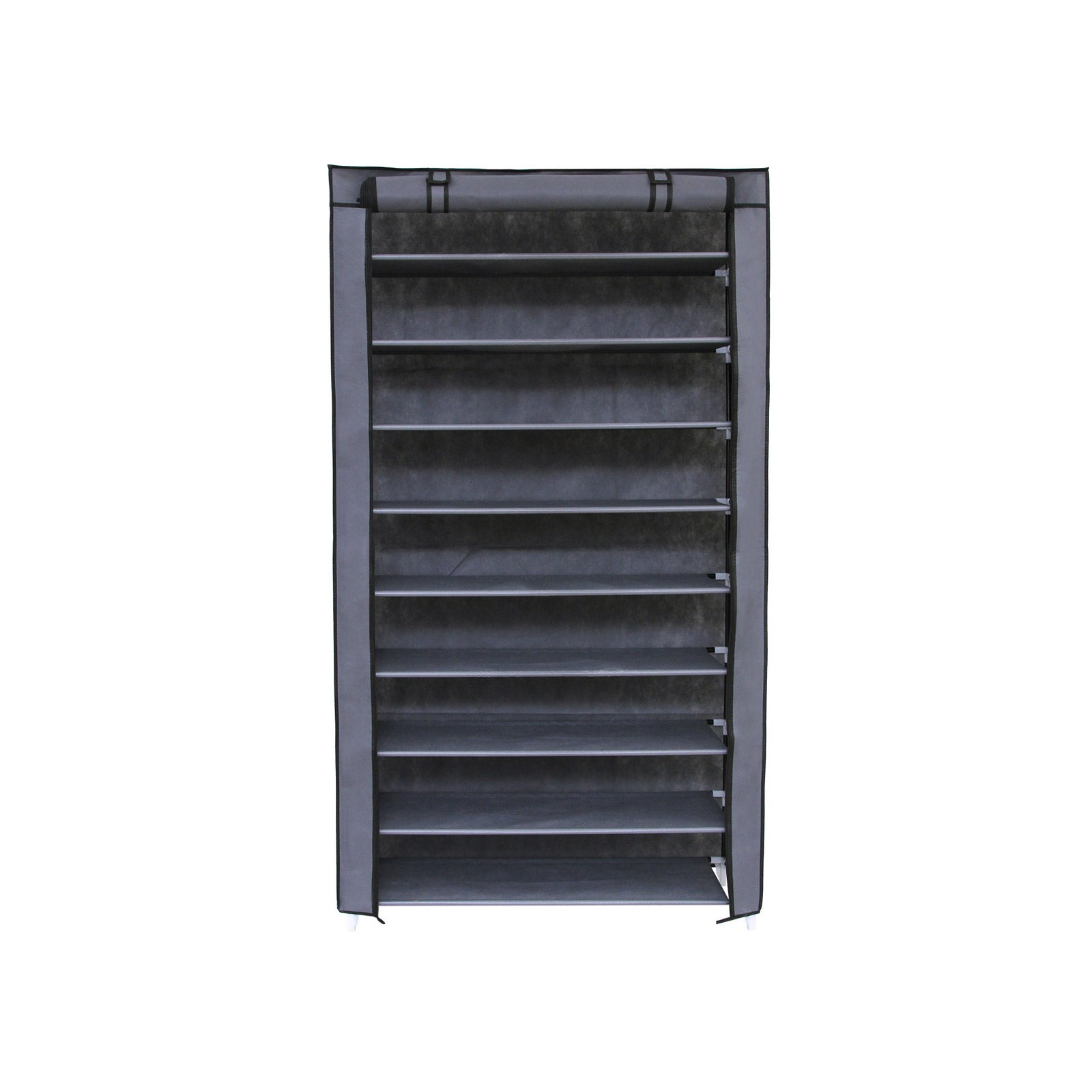 Gray Enclosed Shoe Rack - HWLEXTRA