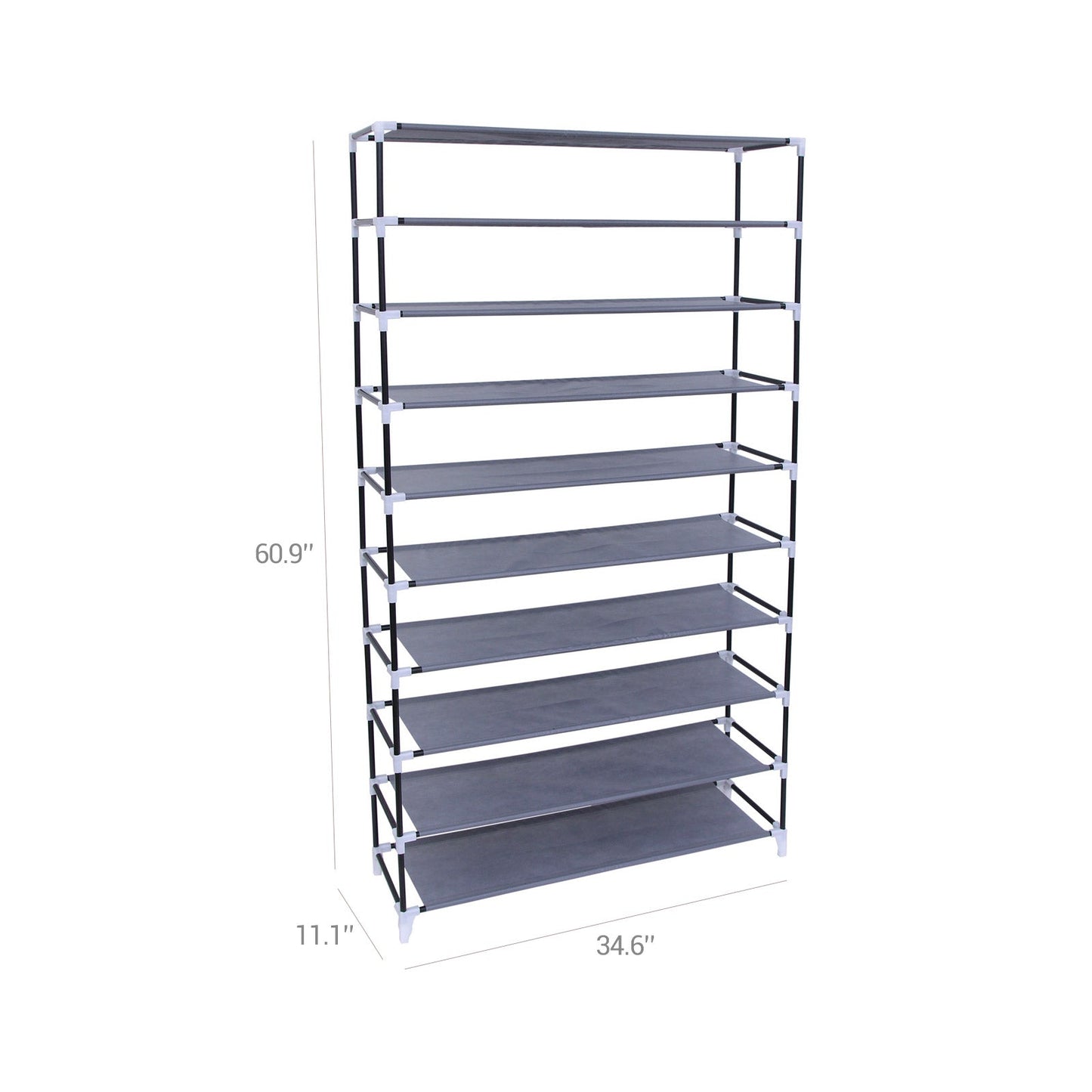 Gray Enclosed Shoe Rack - HWLEXTRA