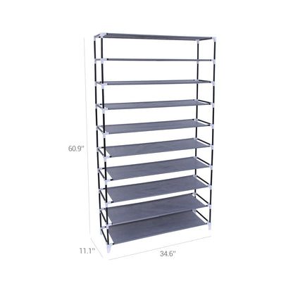 Gray Enclosed Shoe Rack - HWLEXTRA