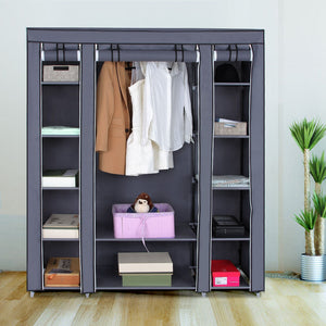 Grey Portable Clothes Closet - HWLEXTRA