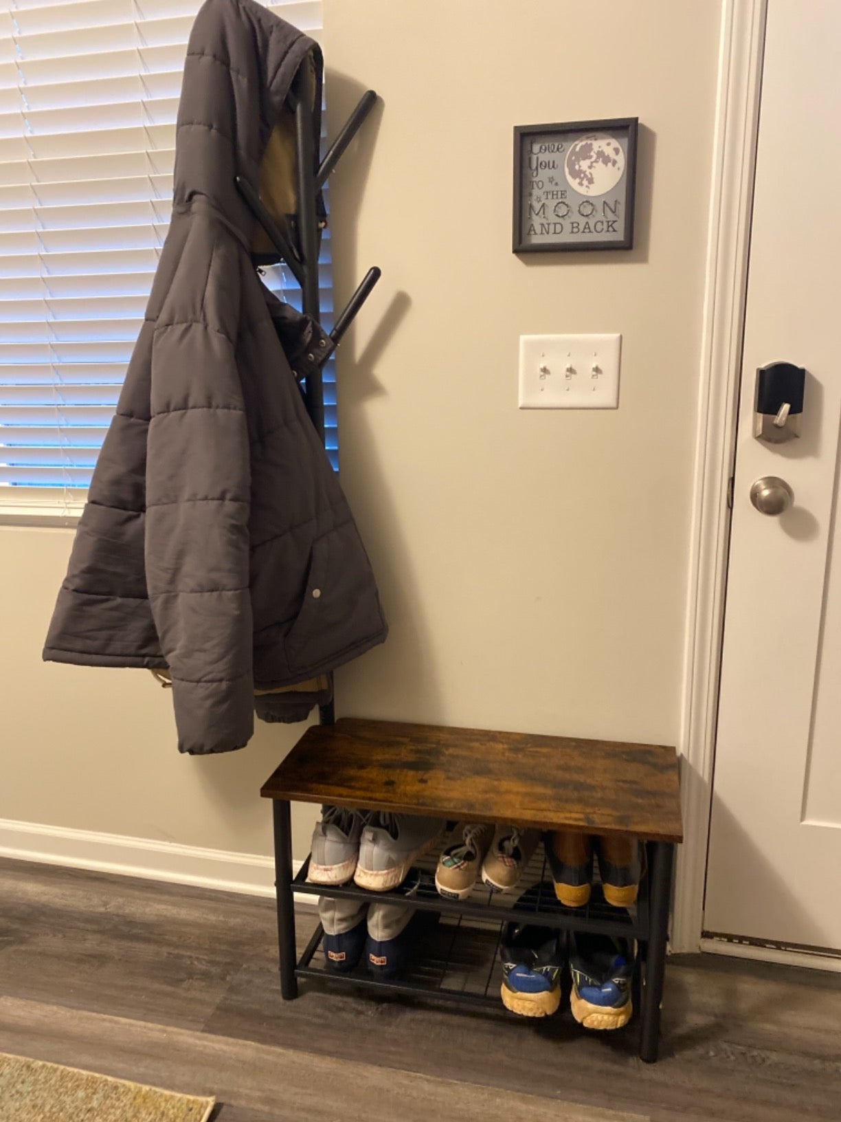 Coat Rack Shoe Bench, Entryway Bench, Shoe Rack and Coat Stand