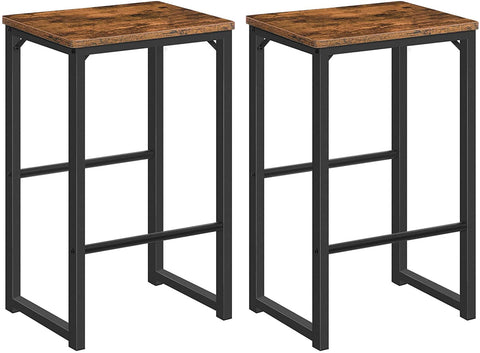 Bar Stools, Set of 2 Bar Chairs with Different Height Pedals