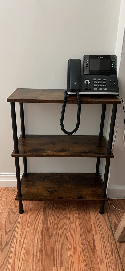 Side Table, 3-Layer Stackable Bedside Table, Stable End Table