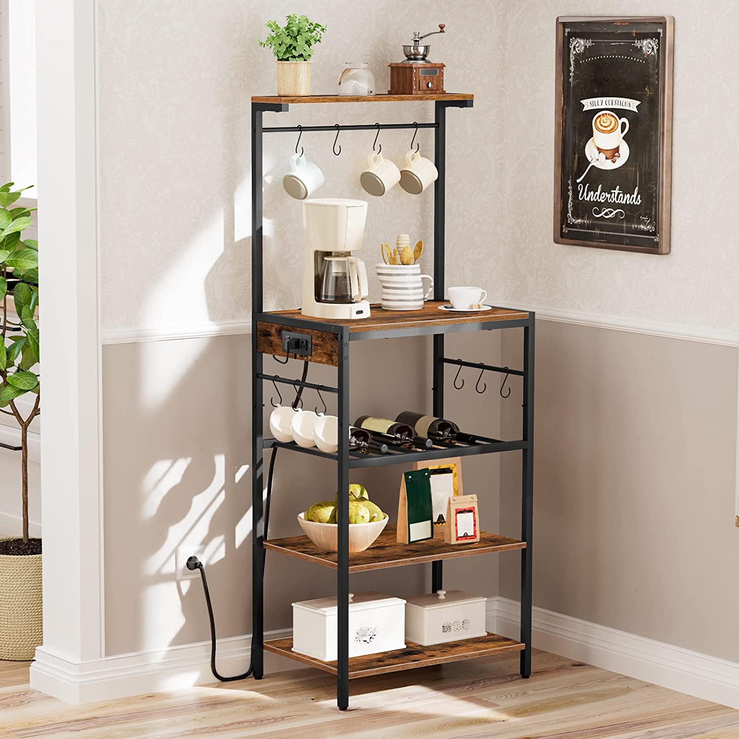 Wine rack deals coffee bar