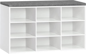 Coat Rack Shoe Bench, Cubby Entryway Storage Bench, Hall Tree, Multifunctional Shoe Rack, Storage Cabinet