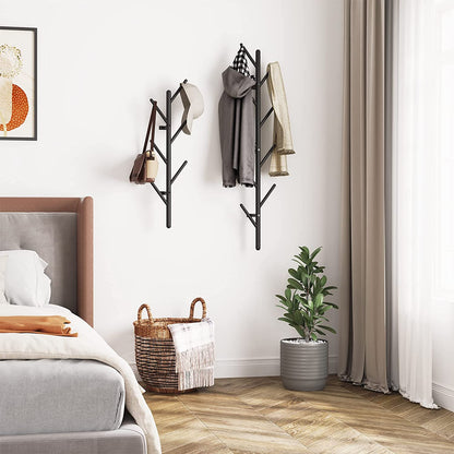 2 Pack Coat Rack Wall Mount, Coat Tree