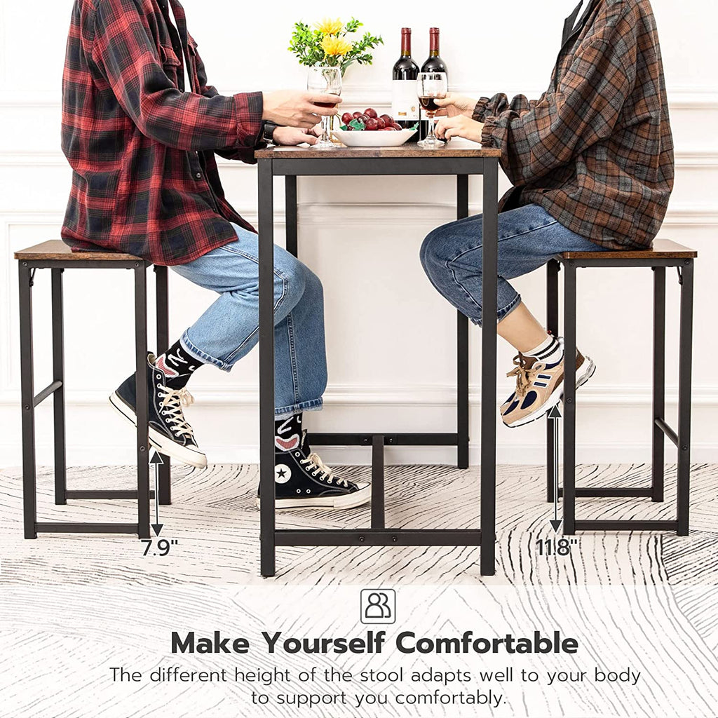 bar stool with pedals Bar Stools, Set of 2 Bar Chairs with Different Height Pedals