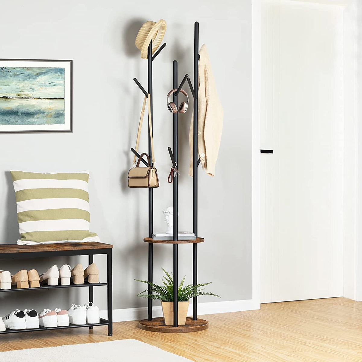 Coat Rack Freestanding, Coat Rack Stand, Hall Trees, Clothes Hanger Stand