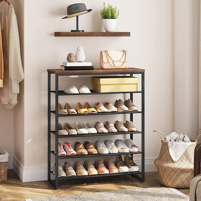 Shoe Rack, 6-Tier Shoe Organizer, for 18-24 Pairs of Shoes