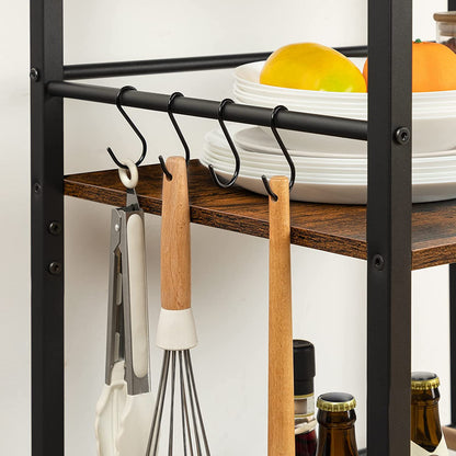 Kitchen Island Cart with Drawer, 3-Tier Storage Cart on Wheels, Kitchen Rolling Cart