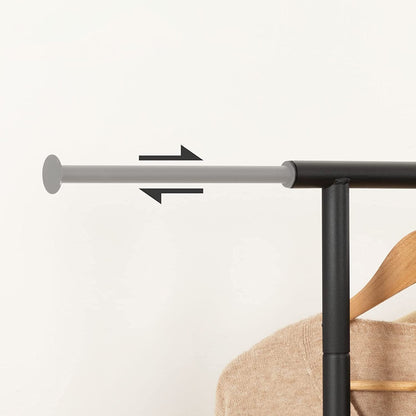 Garment Rack, Industrial Style Clothing Rack with Shelf