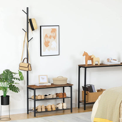 Coat Rack Shoe Bench, Entryway Bench, Shoe Rack and Coat Stand