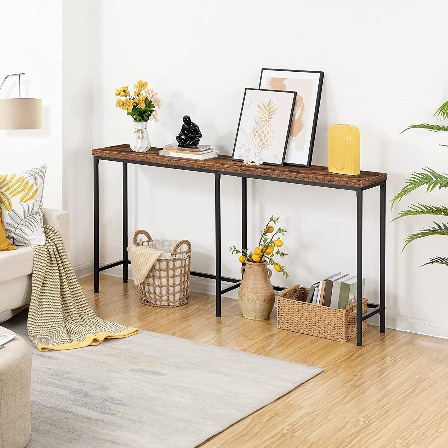 Console Table, Narrow Entryway Table, Extra Long Sofa Table Behind Couch