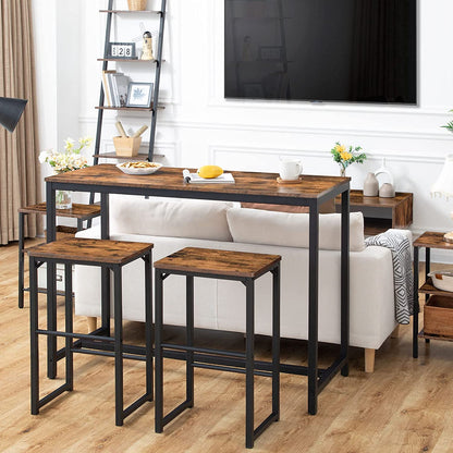 Bar Stools, Set of 2 Bar Chairs with Different Height Pedals